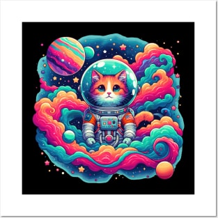 Astronaut Cat: Whimsical Space Kitty Posters and Art